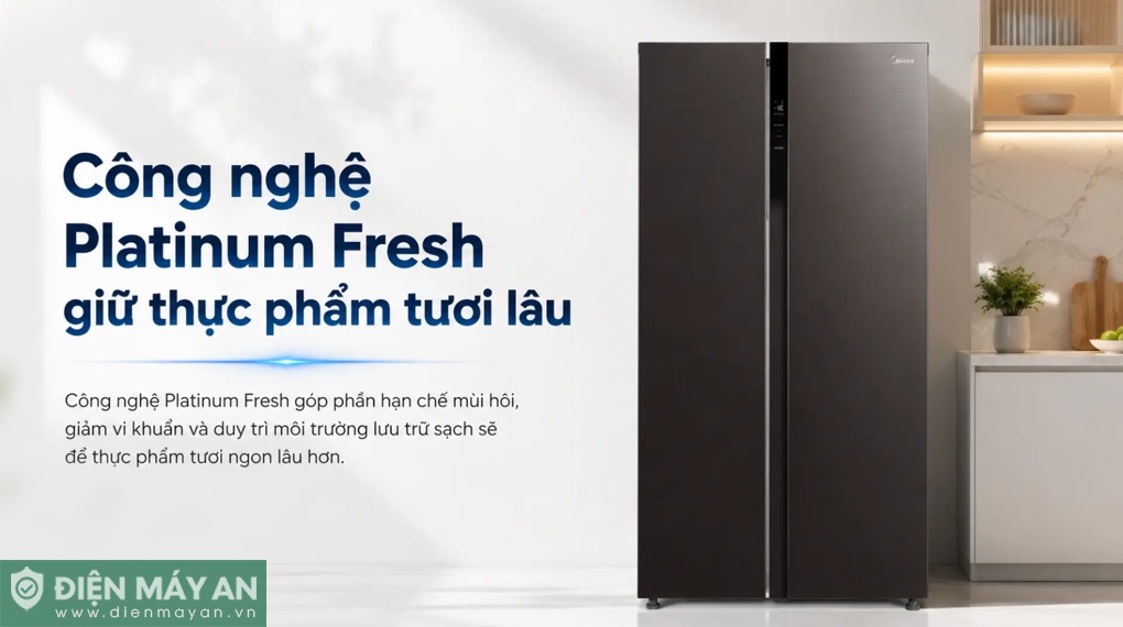 Tủ lạnh Midea Inverter 555 lít Side by Side MDRS710FGG28VN
